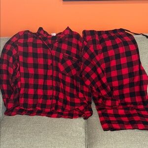 Plaid Red and Black plus size Pajamas